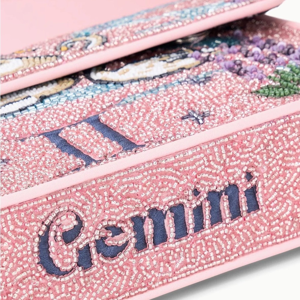 STAUD BEADED ZODIAC TOMMY BAG GEMINI - Picture 2 of 10